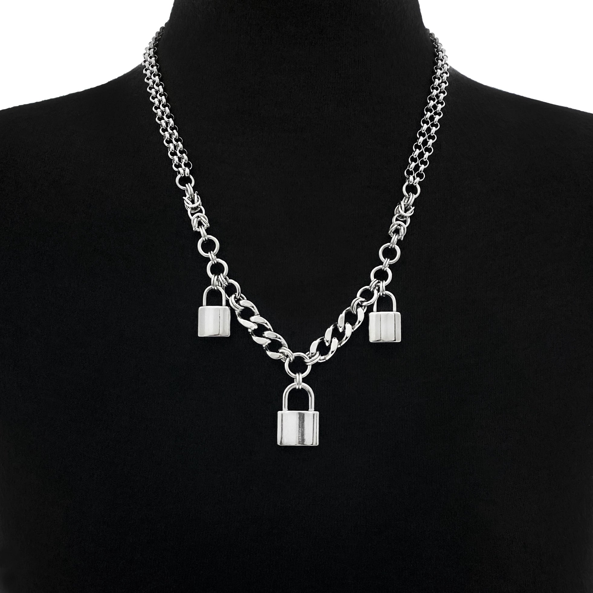 Padlock Necklace, Lock Chain Necklace